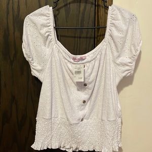 White off shoulder shirt